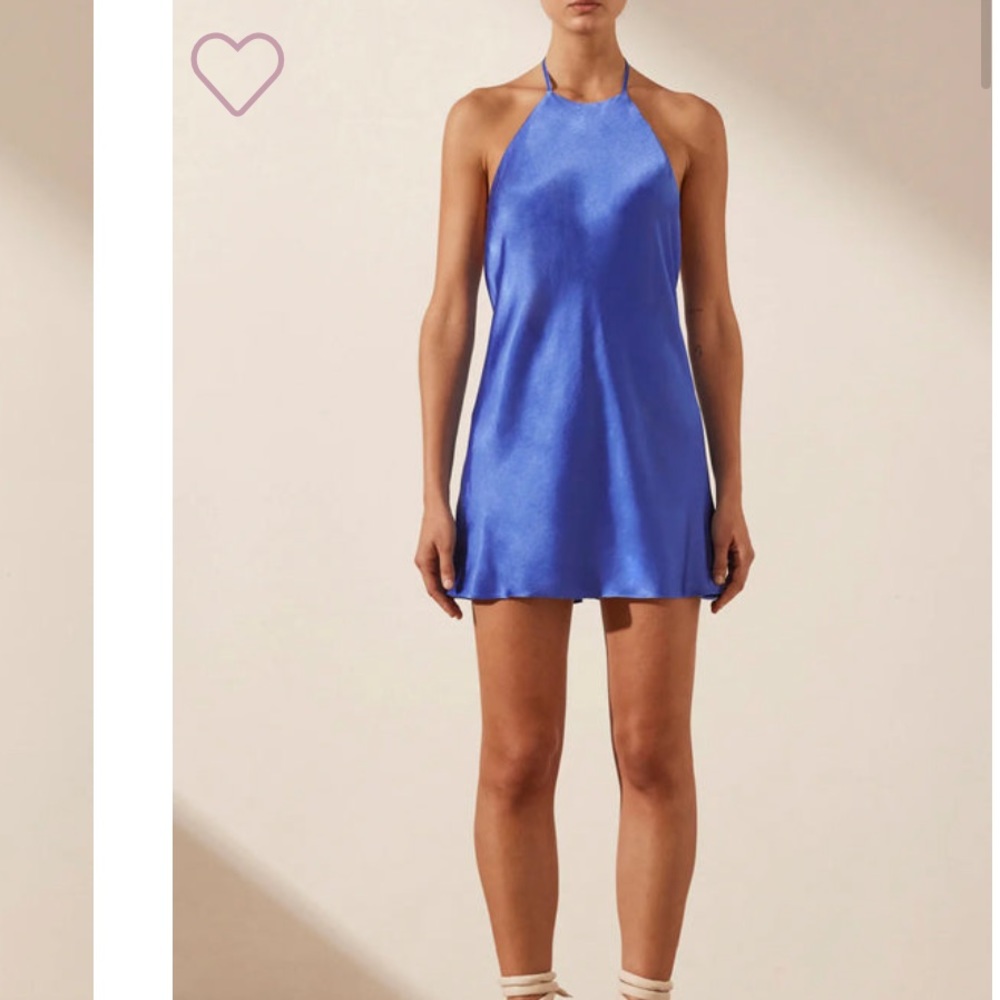 Shona Joy Oliviera Low Back Halter Neck Mini Dress - Picture 5 of 5